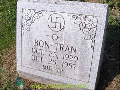 swastika in graveyards and tombstones